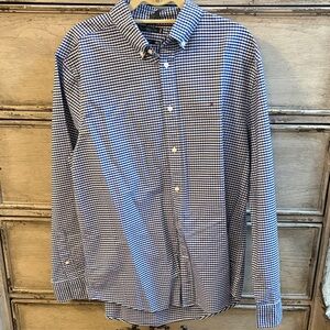 Tommy Hilfiger Navy and White Gingham Shirt